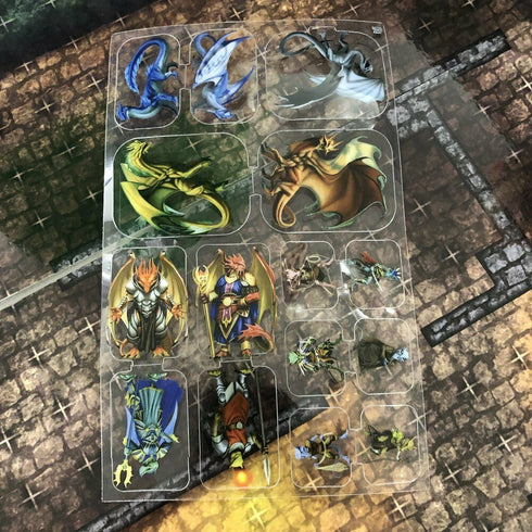 Arcknight Flat Plastic Miniatures - Dragonborn Set - 62 2D Minis
